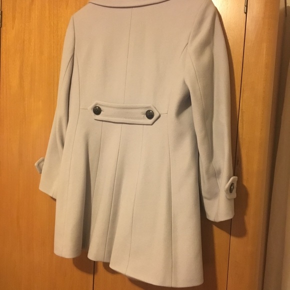 EUC ST. JOHN GREY/LIGHT BLUE PEA COAT - Picture 4 of 10